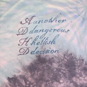 RARE handmade 1 of a kind Hand dyed and inked graphic T